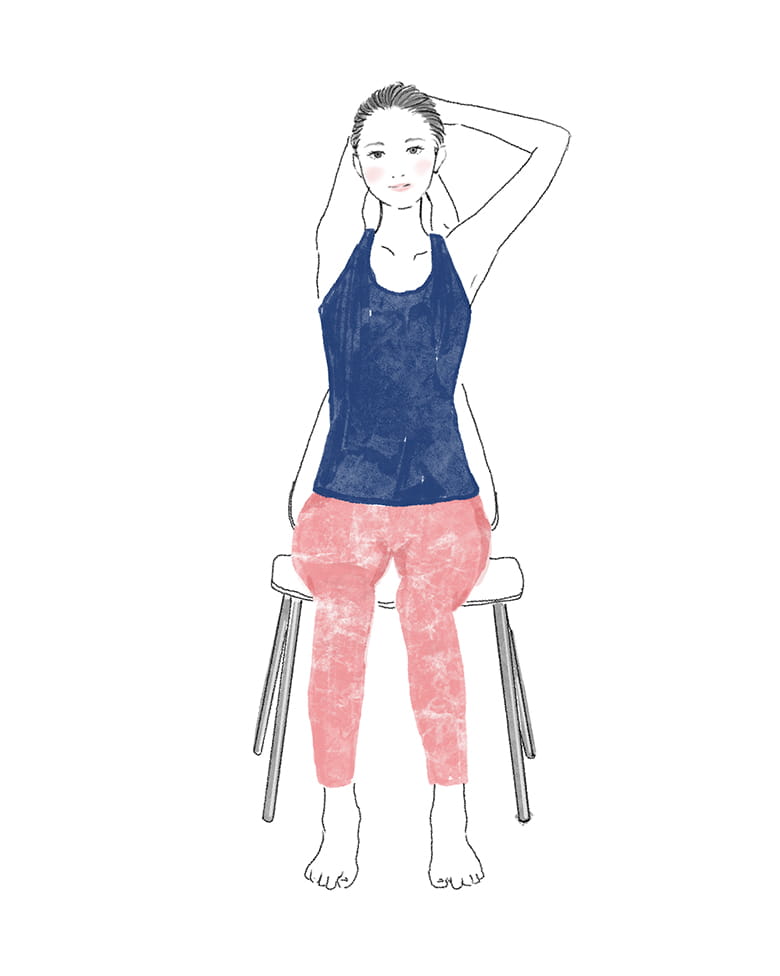 二の腕ストレッチ