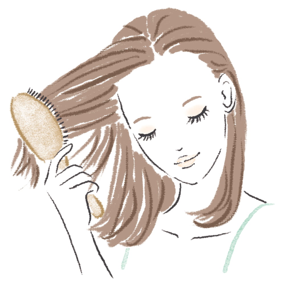 髪の毛1本1本に空気を入れるように”