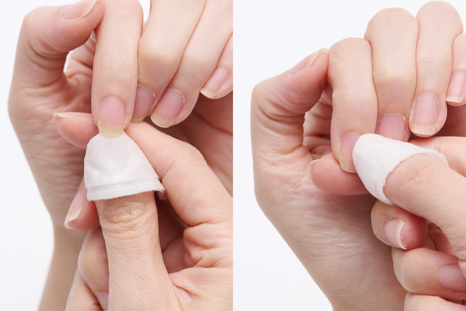 コットンでバリと薄皮をケア