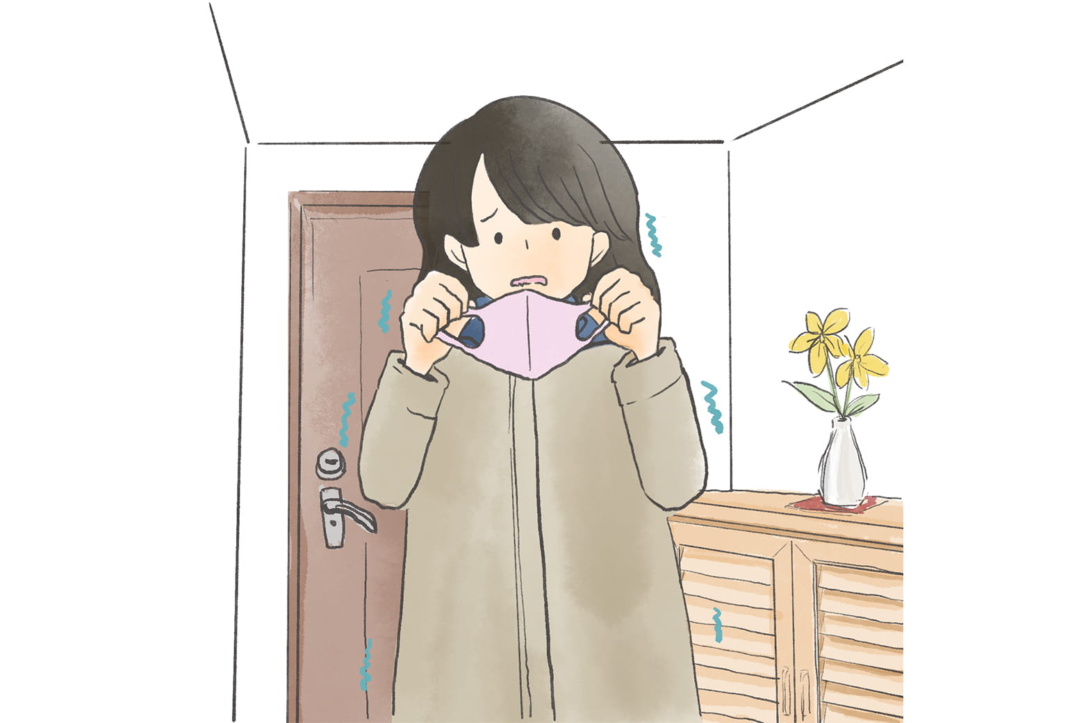 （１）マスクの着脱による湿度変化