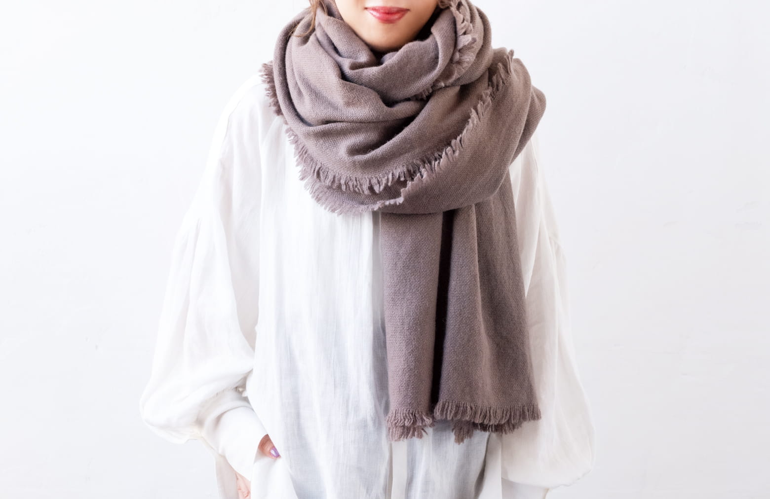 ドレープを生かしてソフトに