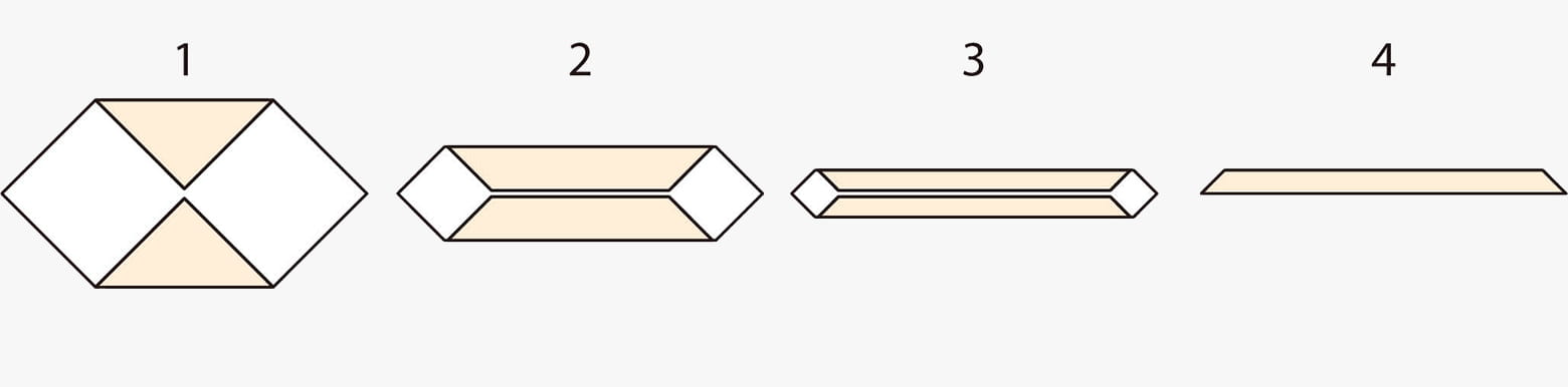 バイアス折りの折り方