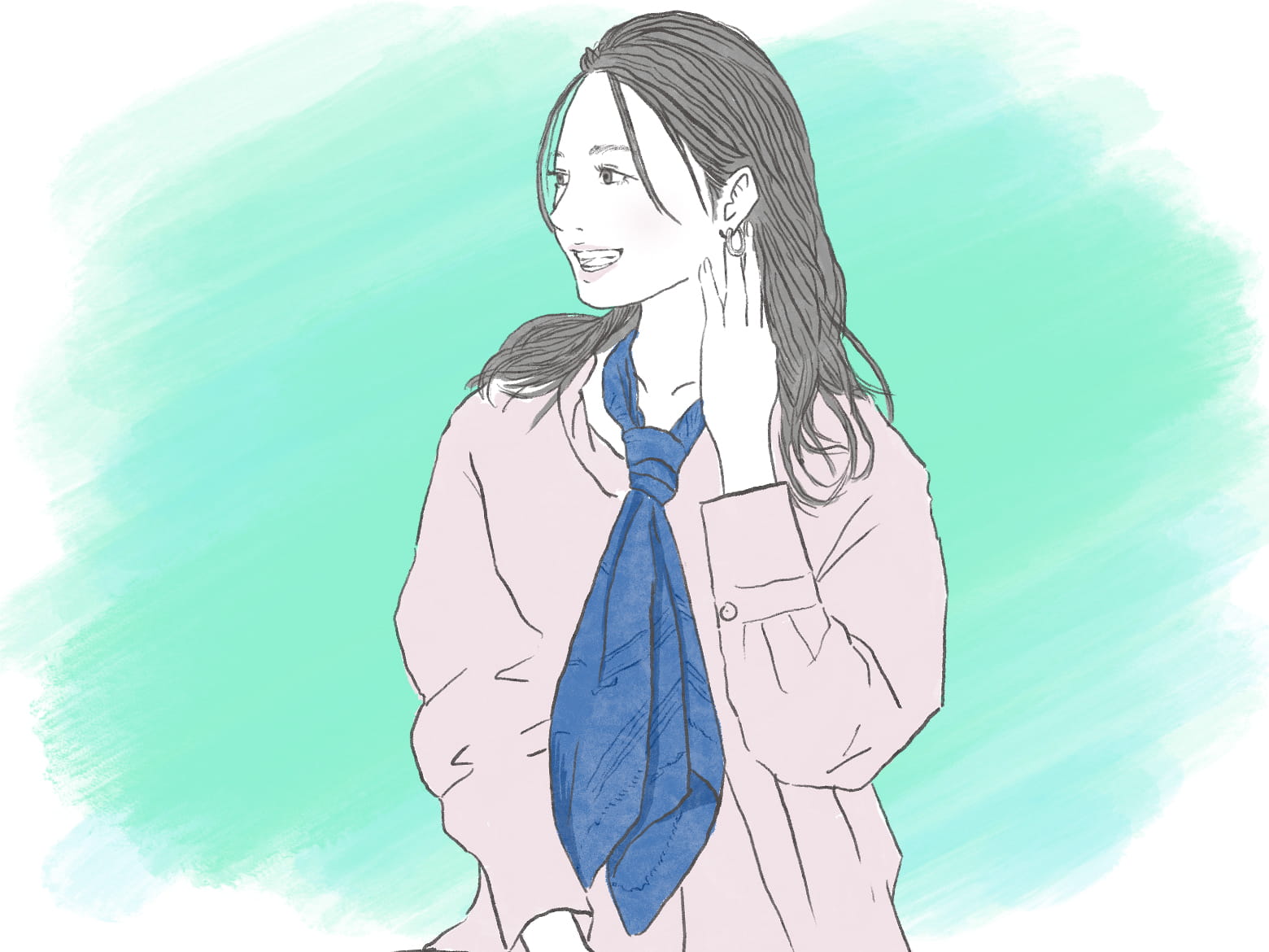 スカーフの巻き方