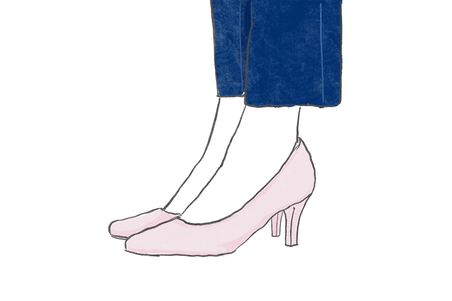 足首もしっかり見せて下半身もほっそり