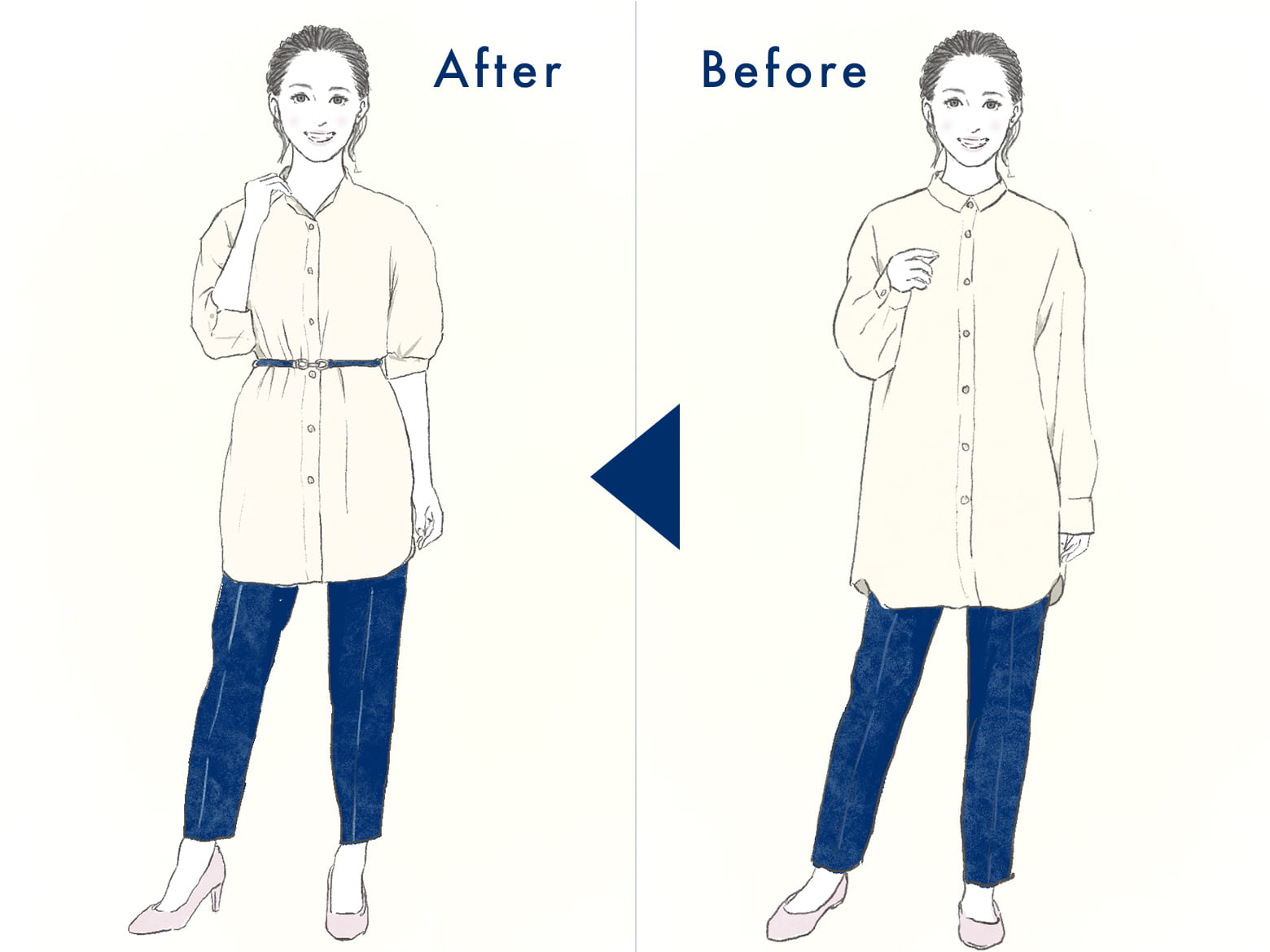 夏もやせ見え着こなし術