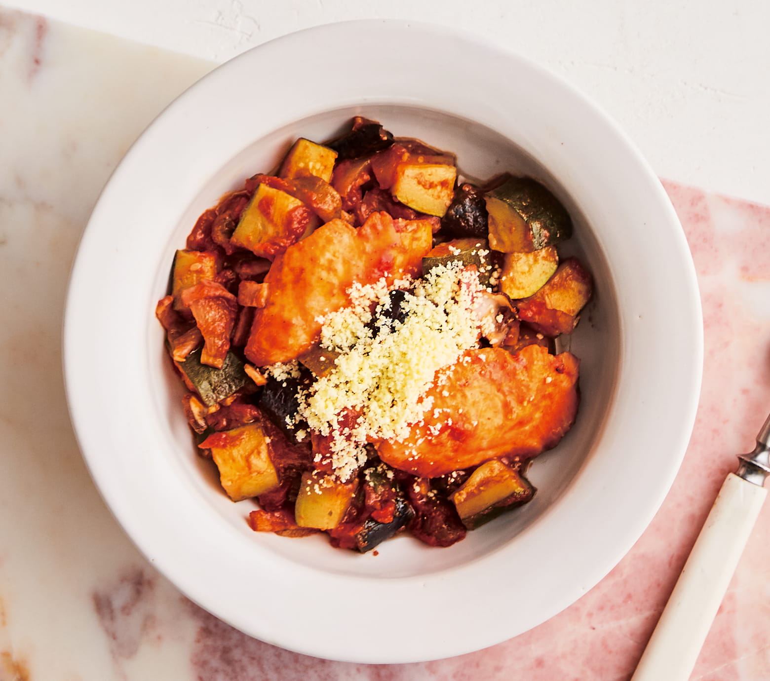 鮭のラタトゥイユ