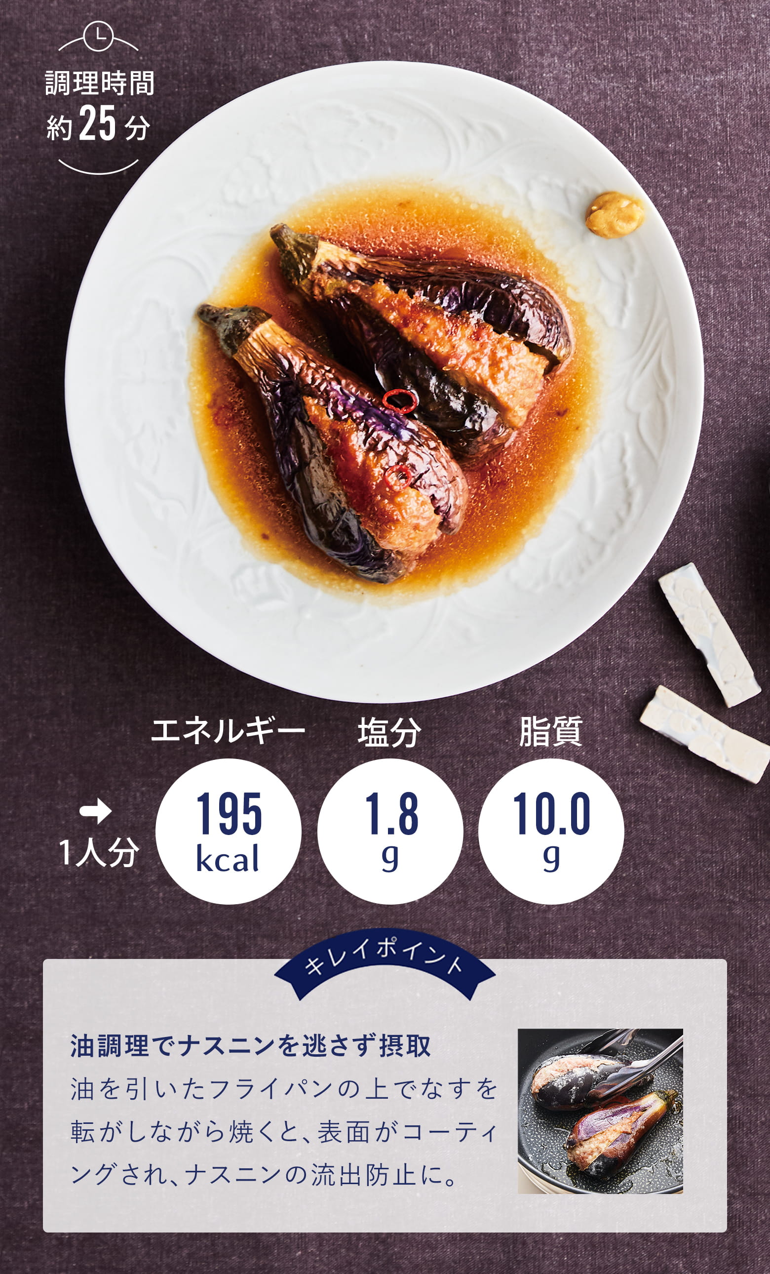 まるごとなすの肉詰め煮