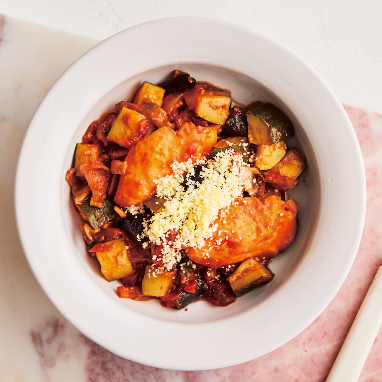 鮭のラタトゥイユ