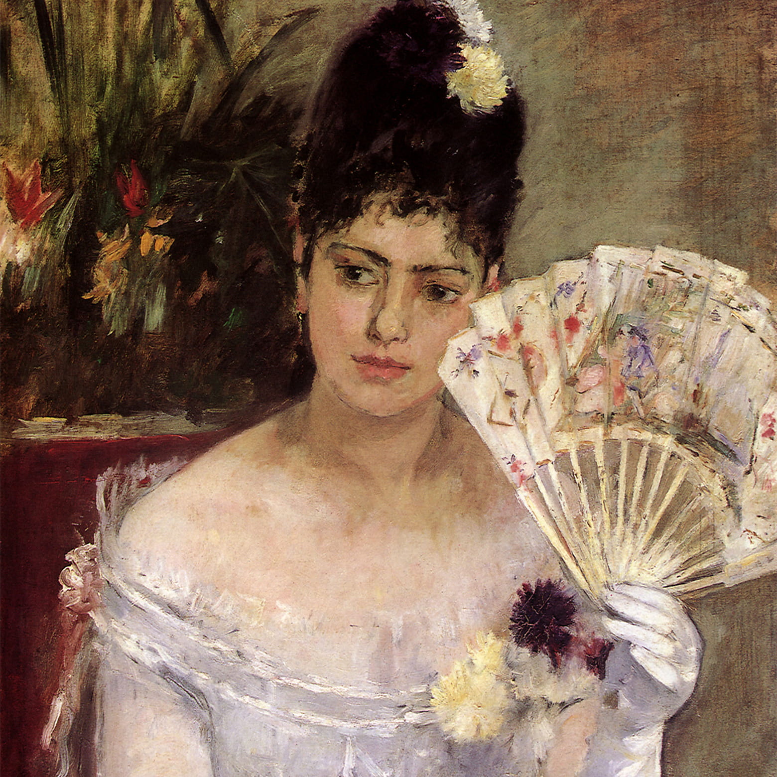 劇場での女性の装いを描写